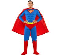 Funidelia | Disfraz de Superman para hombre Hombre de Acero, Superhéroes, DC Comics, Justice League - Disfraz para adultos y divertidos accesorios para Fiestas, Carnaval y Halloween - Talla L - Azul