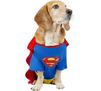 Funidelia | Disfraz de Superman para Perro Hombre de Acero, Superhéroes, DC Comics, Justice League - y Divertidos Accesorios para Fiestas, Carnaval y Halloween - Talla M - Azul