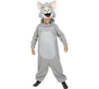 Funidelia | Disfraz de Tom - Tom & Jerry para niño y niña Dibujos Animados - Disfraz para niños y divertidos accesorios para Fiestas, Carnaval y Halloween - Talla 7-9 años - Gris/Plateado