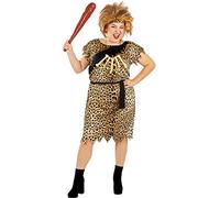 Funidelia | Disfraz de troglodita para mujer Edad de Piedra, Cavernícolas, disfraz de despedida de soltera - Disfraz para adultos y accesorios para Fiestas, Carnaval y Halloween - Talla XXL - Marrón