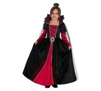 Funidelia Disfraz de Vampiresa Deluxe para Niña con vestido, Traje de Hechicera Maga Infantil, Disfraces de Carnaval, Halloween y Fiestas - Talla 7-9 años