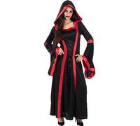 Funidelia | Disfraz de vampiresa sacerdotisa para mujer Halloween, Terror, Dracula, Vampire - Disfraz para adultos y divertidos accesorios para Fiestas, Carnaval y Halloween - Talla S - Granate