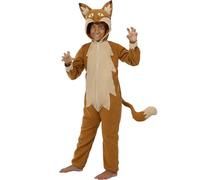 Funidelia | Disfraz de zorro para niño y niña Animales - Disfraz para niños y divertidos accesorios para Fiestas, Carnaval y Halloween - Talla 5-6 años - Marrón