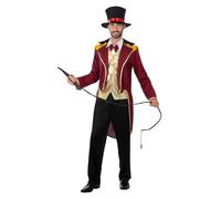Funidelia Disfraz Domador para hombre, Circo, Incluye levita con chaleco, pantalón, pechera con pajarita y sombrero - Traje para adultos para fiestas, Carnaval y Halloween, Talla 3XL