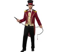 Funidelia | Disfraz Domador para hombre Domador, Circo, Original y Divertido - Disfraz para adultos y divertidos accesorios para Fiestas, Carnaval y Halloween - Talla 3XL - Rojo