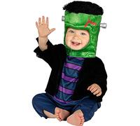 Funidelia | Disfraz Frankenstein para bebé Terror, Frankenstein, Monstruos, Halloween - Disfraz para bebé y divertidos accesorios para Fiestas, Carnaval y Halloween - Talla 0-6 meses - Negro