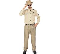 Funidelia | Disfraz Jim Hopper Stranger Things para hombre Netflix, Once (Eleven), Dustin - Disfraz para adultos y divertidos accesorios para Fiestas, Carnaval y Halloween - Talla M - L - Marrón
