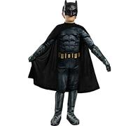 Funidelia Disfraz Oficial de Batman deluxe - La liga de la Justicia para niño, Caballero Oscuro, Superhéroes - Traje para niños para fiestas, Carnaval y Halloween, Talla 7-9 años