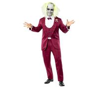 Funidelia Disfraz Oficial de Beetlejuice para hombre, Incluye chaqueta con camisa y pantalón, Traje de Bitelchús Tim Burton para adultos, Disfraces de Carnaval, Halloween y Fiestas - Talla M