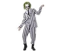 Funidelia Disfraz Oficial de Beetlejuice para hombre, Tim Burton, Incluye americana, pantalón y corbata - Traje para adultos para fiestas, Carnaval y Halloween, Talla XXL