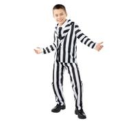 Funidelia Disfraz Oficial de Beetlejuice para Niño con pantalón, americana y corbata, Traje de Bitelchús Infantil Tim Burton, Disfraces de Carnaval, Halloween y Fiestas - Talla 10-12 años
