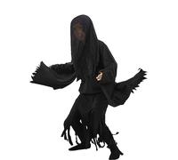 Funidelia Disfraz Oficial de Dementor - Harry Potter para niño, Incluye túnica, Pecho de Esqueleto y Capucha, Magos - Traje para niños para Fiestas, Carnaval y Halloween - Talla 5-6 años