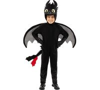 Funidelia Disfraz Oficial de Desdentado - Como entrenar a tu dragón para niño, Incluye mono, gorro, alas y cola - Traje para niños para fiestas, Carnaval y Halloween - Talla 5-6 años