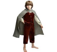 Funidelia Disfraz Oficial de Frodo - El Señor de los Anillos para niño, Incluye camisa con chaleco, pantalón, capa - Traje para niños para fiestas, Carnaval y Halloween - Talla 7-9 años