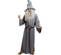 Funidelia Disfraz Oficial de Gandalf con peluca - El Señor de los Anillos para hombre, Incluye túnica, cinturón, sombrero y peluca - Traje para adultos para fiestas, Carnaval y Halloween, Talla L
