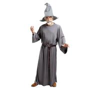 Funidelia Disfraz Oficial de Gandalf - El Señor de los Anillos para hombre, Incluye túnica, cinturón y sombrero - Traje para adultos para fiestas, Carnaval y Halloween, Talla M