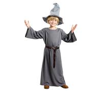 Funidelia Disfraz Oficial de Gandalf - El Señor de los Anillos para niño, Incluye túnica, cinturón y sombrero - Traje para niños para fiestas, Carnaval y Halloween, Talla 3-4 años