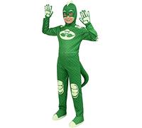 Funidelia Disfraz Oficial de Gekko PJ Masks deluxe para niño, Incluye mono con cola, antifaz y guantes - Traje para niños para fiestas, Carnaval y Halloween - Talla 5-6 años
