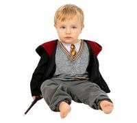 Funidelia Disfraz Oficial de Harry Potter para Bebé con Logo Bordado, Túnica de Gryffindor Recién Nacido Hogwarts, Disfraces de Carnaval, Halloween y Fiestas - Talla 12-24 Meses