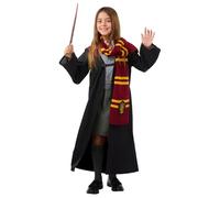 Funidelia Disfraz Oficial de Hermione Granger para Niña con capa, vestido, bufanda y varita, Túnica de Gryffindor Infantil Hogwarts, Disfraces de Carnaval, Halloween y Fiestas - Talla 3-4 años