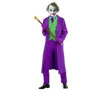 Funidelia Disfraz Oficial de Joker Caballero Oscuro para Hombre, Traje de Guasón para adulto, Disfraces de Halloween y Carnaval - Talla XXL