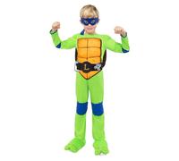 Funidelia Disfraz Oficial de Leonardo Las Tortugas Ninja para Niño y Niña con mono, caparazón y máscara, Traje de Ninja Infantil, Disfraces de Carnaval, Halloween y Fiestas - Talla 10-12 años