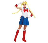 Funidelia Disfraz Oficial de Luna - Sailor Moon para mujer, Incluye vestido, gargantilla, tiara, guantes y cubrebotas, Anime, Cosplay - Traje para adultos para Carnaval y Halloween - Talla XS