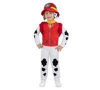 Funidelia Disfraz Oficial de Marshall Patrulla Canina para Niño con mono, cola, gorro y mochila, Traje Paw Patrol infantil, Disfraces de Carnaval y Fiestas - Talla 2-3 años