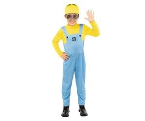 Funidelia Disfraz Oficial de Minions Dave para niños, Incluye gorro, gafas y mono - Traje para niños para fiestas, Carnaval y Halloween - Talla 5-6 años