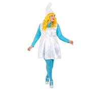 Funidelia Disfraz Oficial de Pitufina para mujer, incluye cola, medias y gorro, Traje divertido de The Smurfs para adulto, Disfraces de Carnaval, Halloween y Despedidas - Talla XL