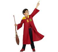 Funidelia Disfraz Oficial de Quidditch Gryffindor - Harry Potter para niño y niña, Incluye túnica con camiseta, parche bordado - Traje para niños para fiestas, Carnaval y Halloween, Talla 7-9 años