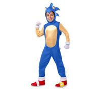 Funidelia Disfraz Oficial de Sonic Deluxe para Niño y Niña, Traje de Videojuegos Erizo Azul Infantil, Disfraces de Carnaval, Halloween y Fiestas - Talla 10-12 años