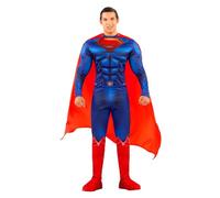 Funidelia Disfraz Oficial de Superman para hombre - La liga de la Justicia, Traje de Hombre de acero para adultos, Disfraces de Carnaval, Halloween y Fiestas - Talla S
