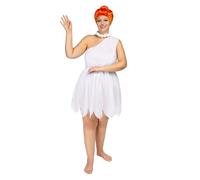 Funidelia Disfraz Oficial de Vilma Picapiedra para Mujer con vestido, peluca y collar, Traje de Los Picapiedra para Adulto Cavernícolas, Disfraces de Carnaval, Halloween y Fiestas - Talla XL