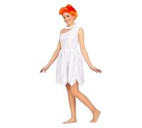 Funidelia Disfraz Oficial de Vilma Picapiedra para Mujer con vestido, peluca y collar, Traje de Los Picapiedra para Adulto Cavernícolas, Disfraces de Carnaval, Halloween y Fiestas - Talla S