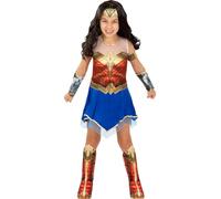 Funidelia Disfraz Oficial de Wonder Woman 1984 para niña, Incluye vestido, cubrebotas, manguitos y tiara, Superhéroes - Traje para niños para fiestas, Carnaval y Halloween, Talla 5-6 años