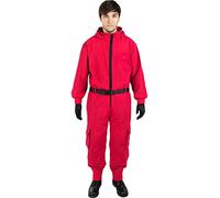 Funidelia Disfraz Oficial El Juego del Calamar Netflix para Hombre y Mujer, Mono Squid Game para adulto, Disfraces de Halloween y Carnaval - Talla S - M