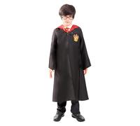 Funidelia Disfraz Oficial Harry Potter - Gryffindor para niños, Incluye: Capa con capucha con parche bordado, Talla 3-4 años - Traje para niños para fiestas, Carnaval y Halloween