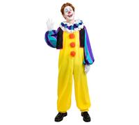 Funidelia Disfraz Oficial Pennywise - IT para hombre, Incluye mono, gorguera, chaleco y guantes - Traje para adultos para fiestas, Carnaval y Halloween
