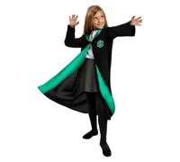 Funidelia Disfraz Oficial Slytherin Harry Potter para niño y niña, Incluye: Túnica con parche impreso, Talla 5-6 años - Traje para niños para fiestas, Carnaval y Halloween