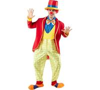 Funidelia | Disfraz Payaso para hombre Payaso, Circo, Original y Divertido - Disfraz para adultos y divertidos accesorios para Fiestas, Carnaval y Halloween - Talla S - M - Rojo
