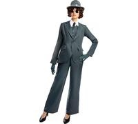 Funidelia | Disfraz Peaky Blinders - Polly Gray para Mujer Talla L Años 20, Películas & Series, Gangster - Color: Gris/Plateado - Divertidos Disfraces y complementos