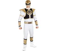 Funidelia Disfraz Power Ranger Blanco para hombre, Licencia Oficial, Talla M Películas & Series, Superhéroes - Traje para adultos para fiestas, Carnaval y Halloween