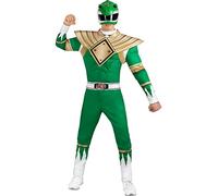 Funidelia Disfraz Power Ranger Verde para Hombre, Licencia Oficial, Talla M Películas & Series, Superhéroes - Traje para Adultos para Fiestas, Carnaval y Halloween
