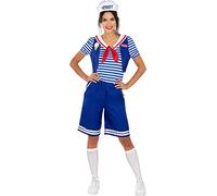 Funidelia | Disfraz Robin Ahoy Stranger Things para mujer Netflix, Once (Eleven) - Disfraz para adultos y divertidos accesorios para Fiestas, Carnaval y Halloween - Talla L - XL - Azul