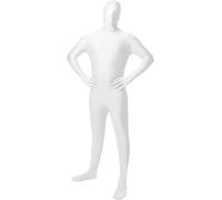 Funidelia Disfraz Segunda Piel blanco para hombre y mujer, Incluye: Mono completo, Talla M - Traje para adultos para fiestas, Carnaval y Halloween