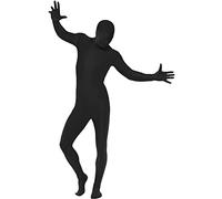 Funidelia Disfraz Segunda Piel negro para hombre y mujer, Incluye: Mono completo con abertura a la altura del cuello y riñonera, Talla L - Traje para adultos para fiestas, Carnaval y Halloween