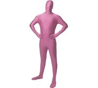 Funidelia Disfraz Segunda Piel rosa para hombre y mujer, Incluye: Mono completo, Talla S - Traje para adultos para fiestas, Carnaval y Halloween