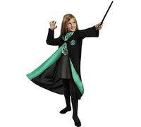 Funidelia | Disfraz Slytherin Harry Potter Oficial para niño y niña Talla 10-12 años Hogwarts, Magos, Películas & Series - Color: Negro - Licencia: 100% Oficial