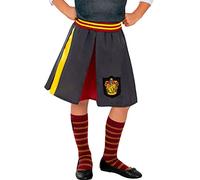 Funidelia | Falda de Gryffindor - Harry Potter para niña Hogwarts, Magos - Disfraz para niños y divertidos accesorios para Fiestas, Carnaval y Halloween - Talla 5-6 años - Negro